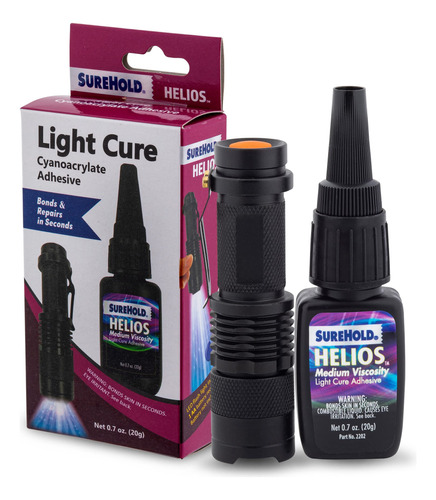 Surehold Helios Light Cure Adhesivo - Super Pegamento, Kit D