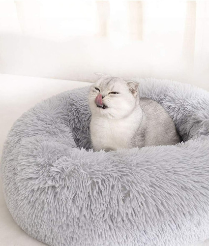 Nido De Gato Cama Antiestrés Super Cómodo Cojín Peluche 60cm