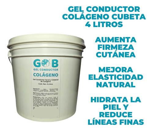 Gel Conductor Colágeno - Gob - 4 Litros Fragancia Neutra