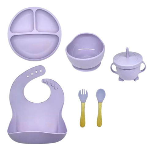 Kit De Alimentación De Silicona For Bebés Con 6 Piezas,