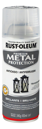 Pintura Aerosol Rust Oleum Antióxido Metal Protection Color Transparente Brillante