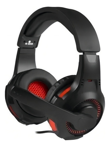 Headset Satellite Ae-363u Multiplataforma Preto E Vermelho