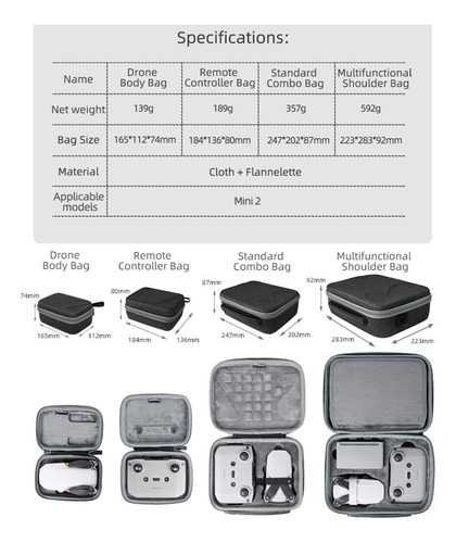 Imagen 6 de 7 de Romote - Bolsa De Repuesto Para Controlador Dji Mini 2
