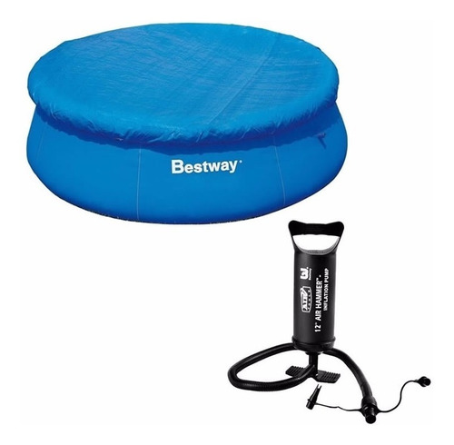 Cobertor Cubre Pileta Bestway 457cm + Inflador Aro Redonda