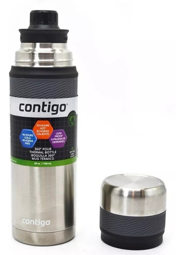 Imagen 4 de 10 de Termo Contigo Para Mate 739ml Acero
