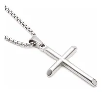 Comprar Collar Hombre - Cadena Hombre - Collar Cruz Acero Quirúrgico - Dije Acero Cruz - Collares Hombre - Collar Acero 