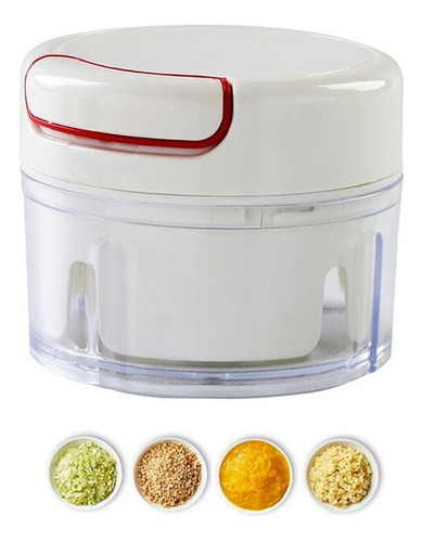 Mini Multiprocessador Triturador Manual 2 Lâminas Inox Alho