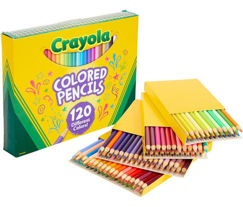 Juego De Lápices De Colores Crayola (120 Unidades), Lápiz Pa