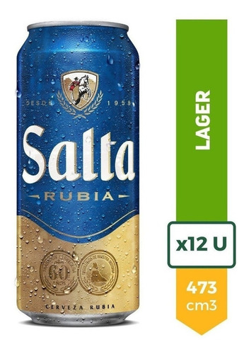 Cerveza Salta Rubia Lata 473ml Pack X12 La Barra Oferta