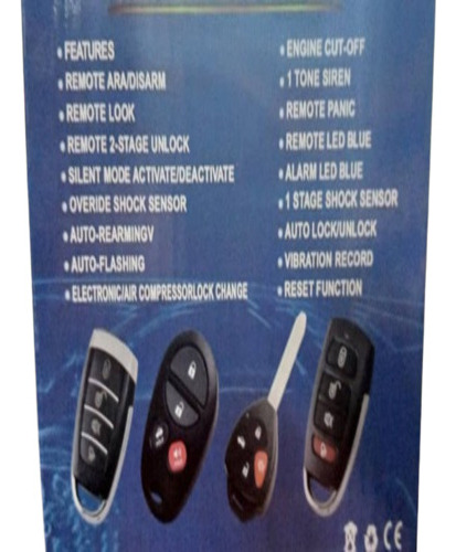 Alarma De Carro Corta Corriente Anti Escáner Sirena 2 Llaves
