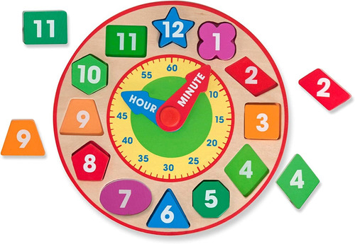 Melissa Amp Doug Shape Sorting Clock Juguete Educativo