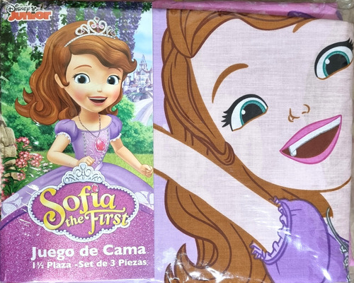 Juego De Sábanas 1½ Plaza Sofia Disney Original Piñata