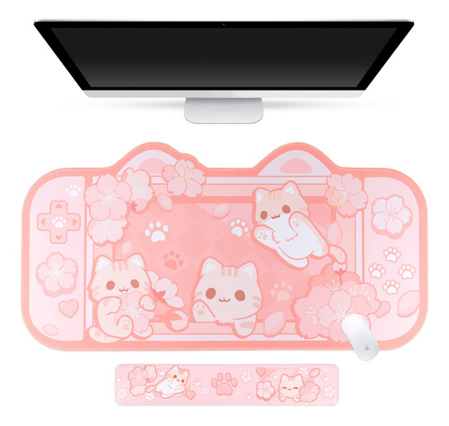 Alfombrilla Escritorio Para Gato Teclado Ns Switch Protector