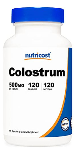 Nutricost Colostrum 500 Mg, 120 Capsulas - Sin Gluten Y Sin