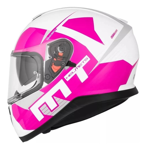 Casco Mt Thunder 3 Sv Ray Doble Visor Rosa - En Rpm