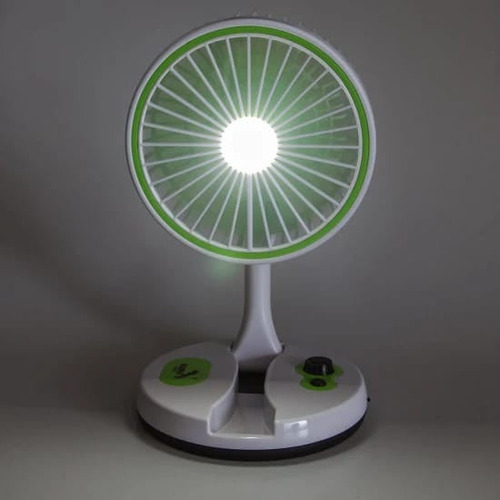 Ventilador Con Luz Inalambrico Portatil 5 Horas Rercargable