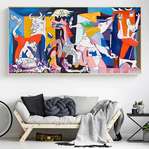 Cuadro- Guernica Pablo Picasso-color 1 Canvas 125x60 Cm.
