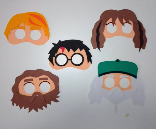 X10 Antifaces De Goma Eva Ideal Sorpresitas Harry Potter 