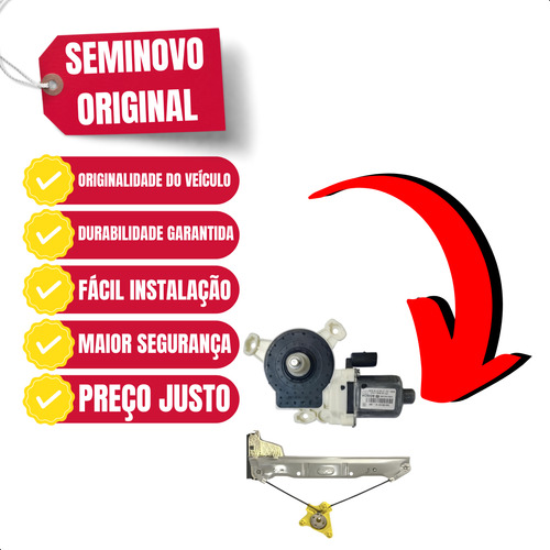 Kit Motor Bosch C/ Maquina Vidro Dd Vw Gol G5 A G8 2008 A 23