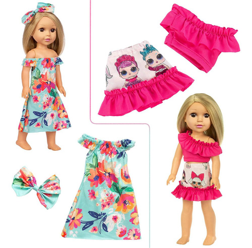 Ecore Fun 10 Sets De 14.5 Pulgadas De Ropa De Muñeca Vestido