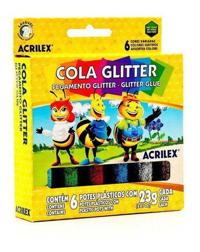 Cola COLORIDA Acrilex Cola Colorida Glitter