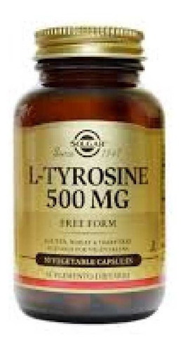 L-tyrosine 500 Mg 50 Cápsulas Solgar Ti - L a $2098