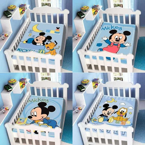 Cobertor Infantil Antialérgico Disney Baby Menino Mickey