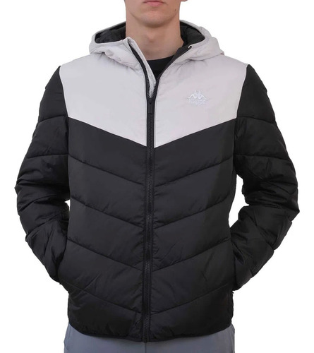 Campera Kappa Banda Amarit Hombre Inflable Capucha