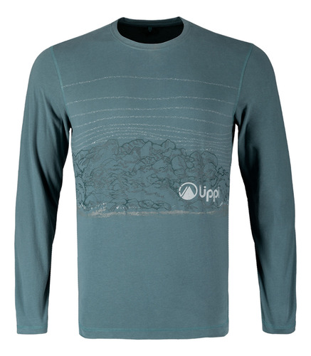 Polera Hombre Lippi Landscape Long Sleeve Cotton T-shirt Jad