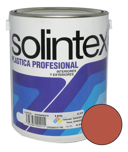 Imagen 1 de 1 de Pintura Caucho Plastica Profesional 157 1 Gl Teja Criolla