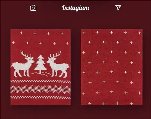 2 Piezas Bufandas Tejidas Con Renos Navideños For Parejas