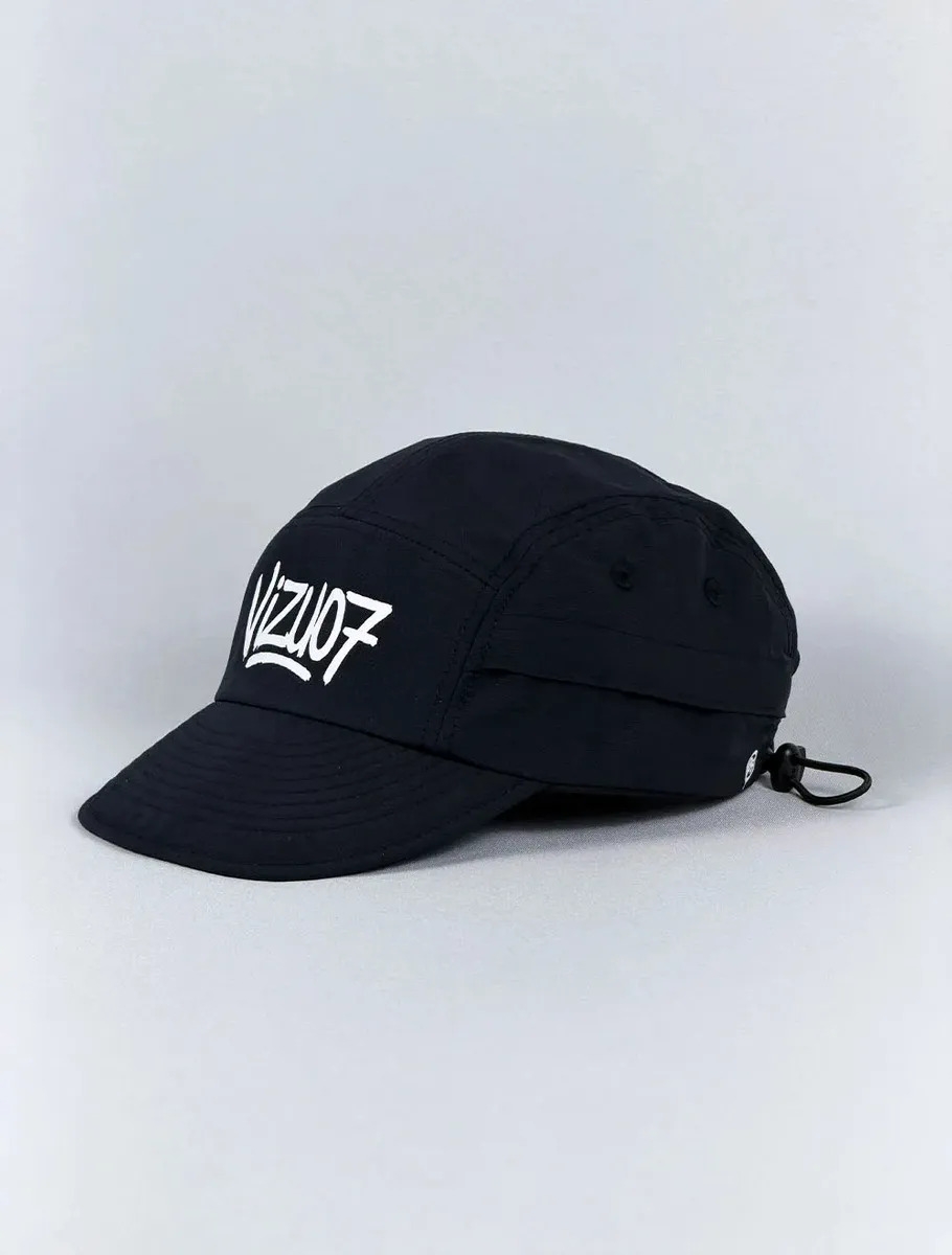 Boné Five Panel Vizu07 Sport Air Preto Aba Curta E Flexível Preto Único