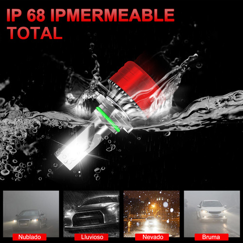 Kit De Focos Led Luz Alta Y Baja 100w 36000lm Para Toyota Camry 2002-2006