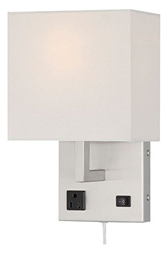 Homefocus Lmpara De Pared Para Mesita De Noche Con Toma De