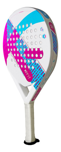 Pala Profesional De Padel K Gamma Control 3k K-fit Rosado Y Calipso 46x3.8 Cm | Pala De Pádel Premium De Alta Calidad Con Tecnología K-pro Y Balance Optimizado | Hecha 100% De Fibra De Carbono