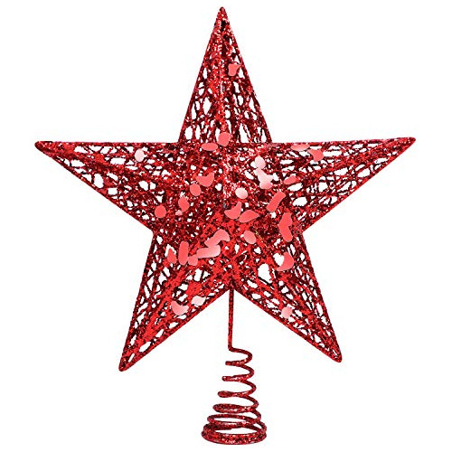 Estrella De Árbol De Navidad Brillante De Metal, Estre...