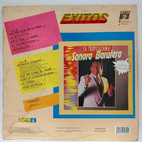 Sonora Barulera De Lucho Argain - La Tropicalisima! Lp