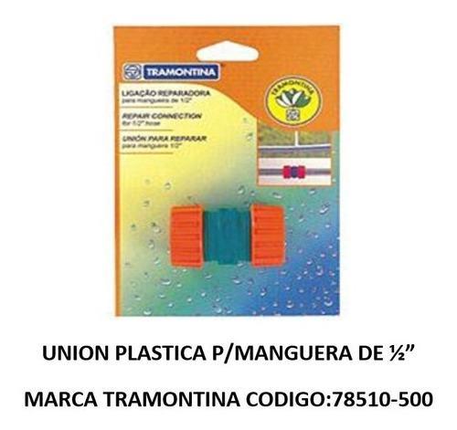 Union Para Manguera De 1/2 Tramontina Set De 2 Pzas