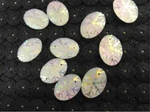 Comprar Gemas Acrílicas Oval Plata Tornasol 13x18 Mm X50u!