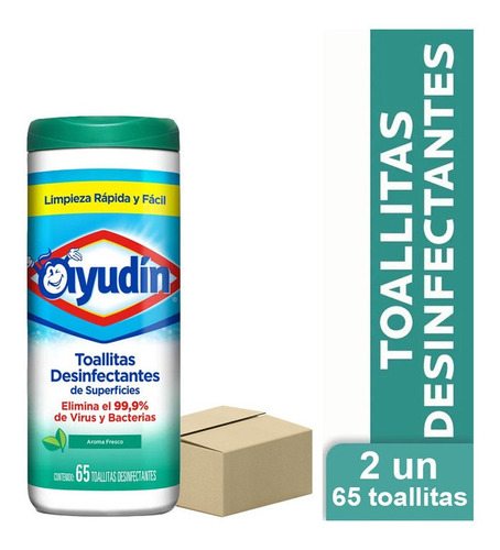 Ayudin Toallitas Desinfectantes Aroma Fresco 2un X 65 Un