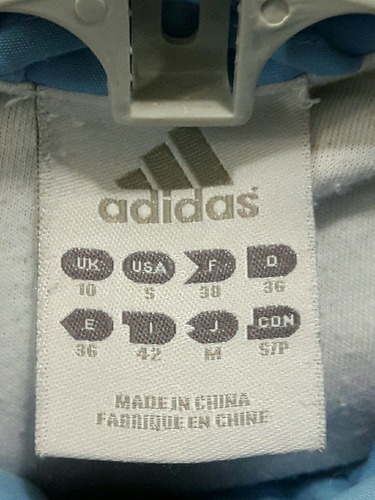 Imagen 3 de 3 de Chaqueta Vintage Marca adidas Talla M Color Celeste