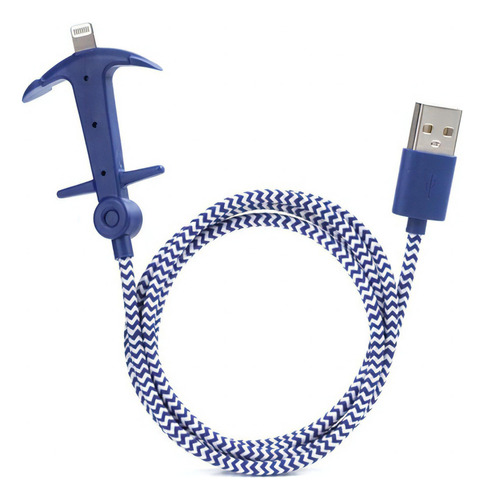 Kikkerland Cable Para iPhone Lightning Diseño Ancla Us127 Color Azul