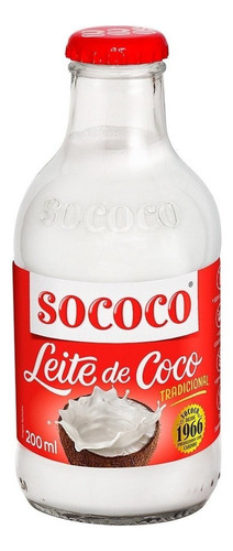 Leite De Coco Sococo Tradicional 200ml Embalagem Com 24 Unid