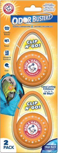 Arm & Hammer Odor Busterz Clip N' Go Ambientador Y Eliminado