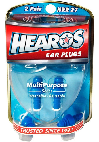 Hearos Series Ear Plugs 2 Pares + Case Protectores Auditivos