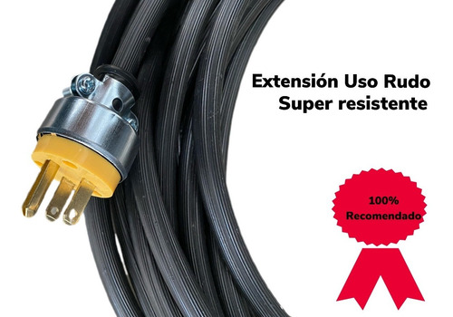 Imagen 6 de 8 de Extension Cable Uso Rudo 30 Metros Calibre 12 Reforzada