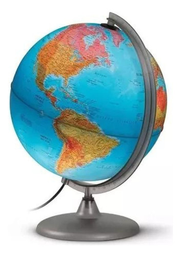 Globo Terrestre Iluminado Orion 30cm Político Físico Pt-br