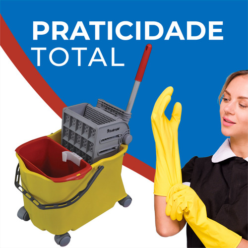 Balde Carrinho De Limpeza Com Espremedor 20 Flex