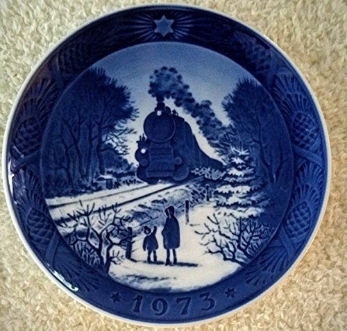 1973 Placa Royal Copenhagen Navidad - Tren De Vuelta A Casa.