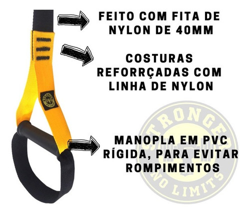 Imagem 3 de 3 de Fita De Suspensão Trx Duplo Treino Funcional Cross Training